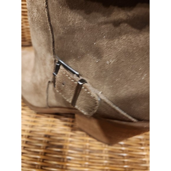 Lucky Brand Boots Womens 9.5 Leather Suede Booties Emmerlee Country Western 2.5" - Picture 9 of 12